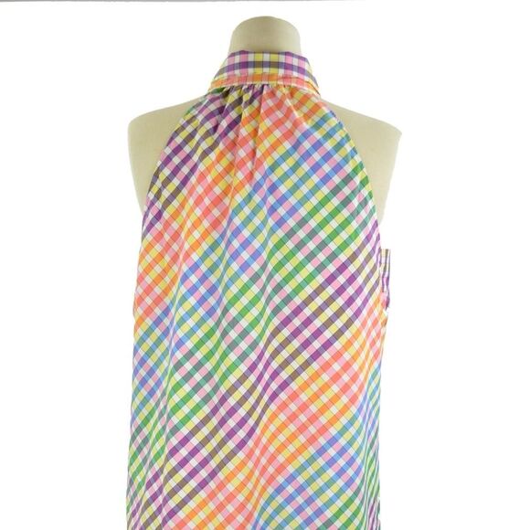 J. Crew Tie-Neck Dress in Rainbow Gingham Size - Picture 3 of 6